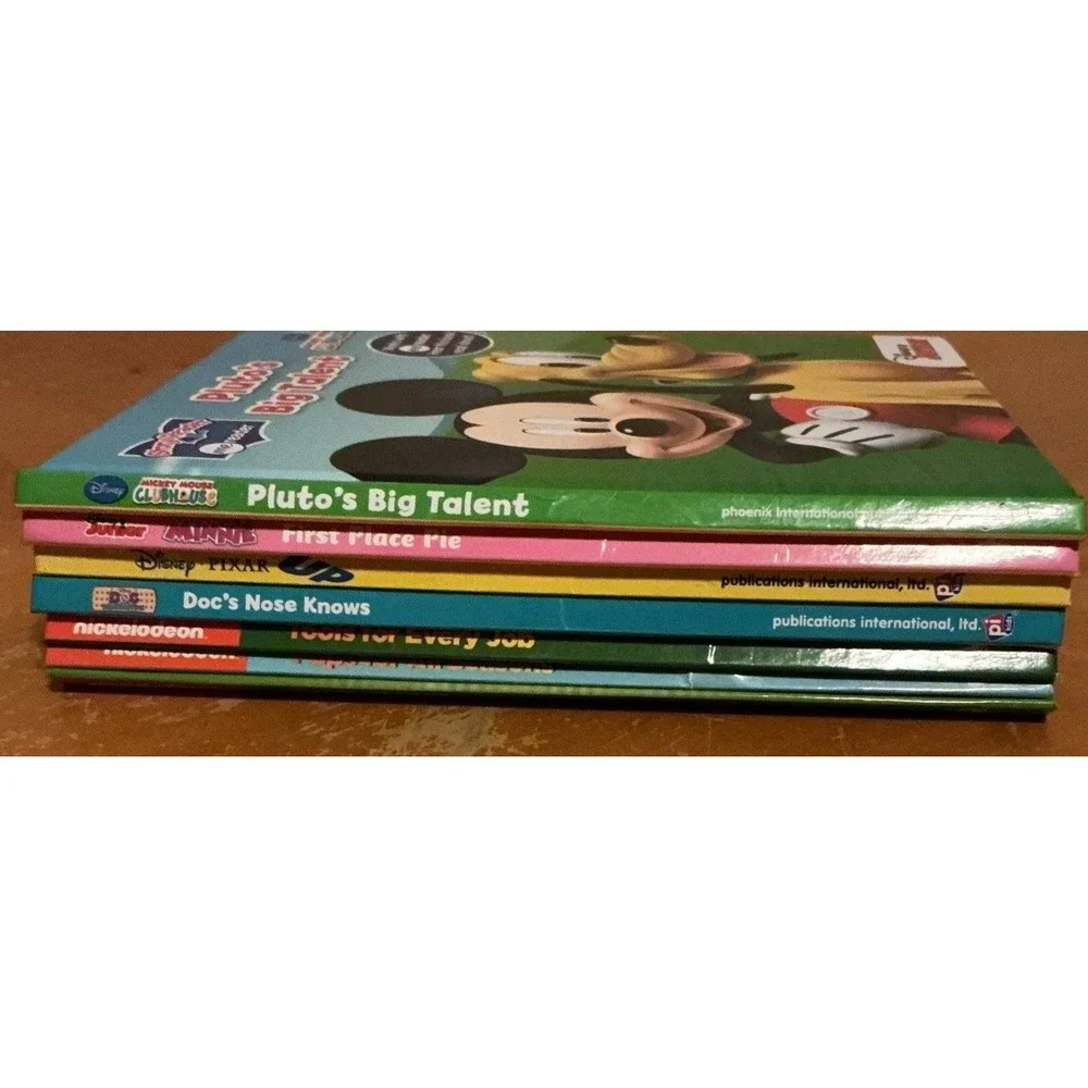 Lot Of 7 Story Reader Me Reader Hard Cover Books, Up, PAW Patrol, Mickey, Minnie